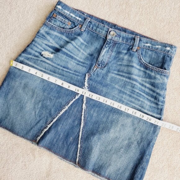 Banana Republic Denim Y2K 2000s Country Western Boho Skirt 30 - Picture 5 of 7